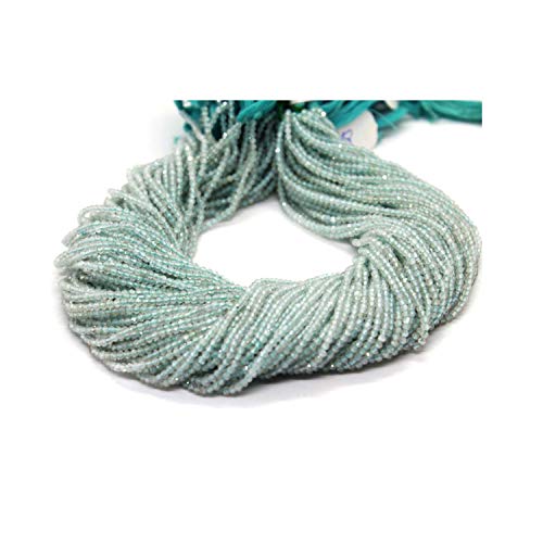 Perles rondes à facettes bleu vert 2mm pour réparer et concevoir des bijoux