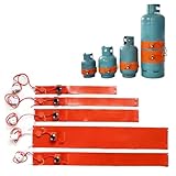 Calentador De Tambor De Aceite, Calentador De Silicona para Bombonas De Gas De 5/10/15/50 Kg, Almohadilla Calefactora para Bidón Cilíndrico De GLP, con Termostato 30-100 ℃,5kg 760x80mm 200W