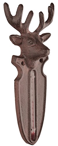 Esschert Design TH82 - Termometro in ghisa a Forma di Cervo