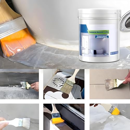 Image of Claiez 3-in-1 Crack Seal Glue 300gm with Brush - Transparent, Waterproof Glue for Roof & Pipe Leakage