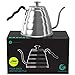 Gooseneck Kettle - Coffee Gator Pour Over Kettle - Precision-Flow Spout and Thermometer - Barista-Standard Hand Drip Tea and Coffee Kettle for Induction and all Stovetops - 34oz