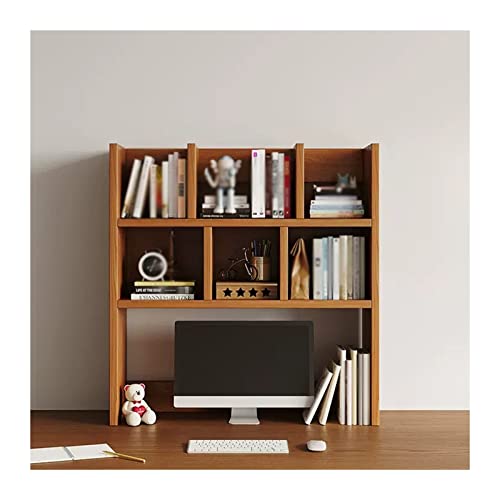 LICONG-2020 Leggio Scaffale for Libri, Organizer da scrivania, scaffale for Esposizione, Stile Libero, libreria da appoggio in Legno for Ufficio, Cucina, Bagno (Marrone) Libreria(L60xD20xH60cm)