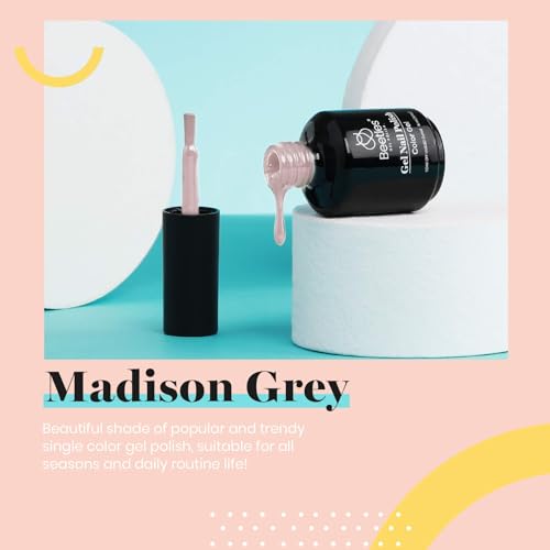 Image of Beetles Nude Gel Nail Polish, 1pc 15ml Neutral Grey Taupe Summer Gel Polish Soak Off U V LED Nail Lamp Nail Art Manicure Salon DIY Home