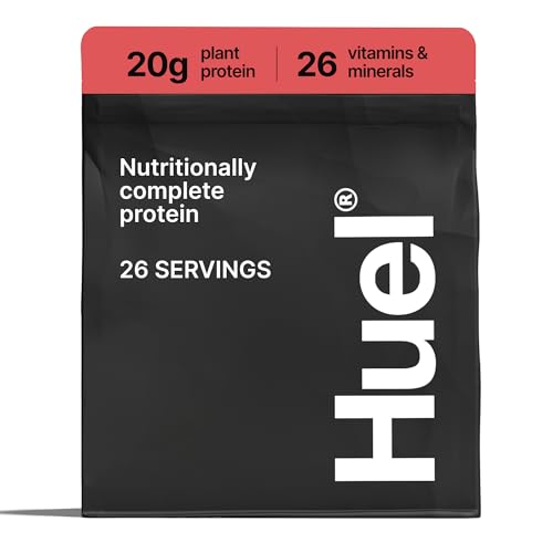 Huel Complete Protein Powder, 26 Servings, Strawberries & Cream Flavour, 20g of Plant-Based Vegan Protein Powder per Serving, Ready Meals, Gluten-Free, No Soy, Naturally Flavoured Meal Replacement