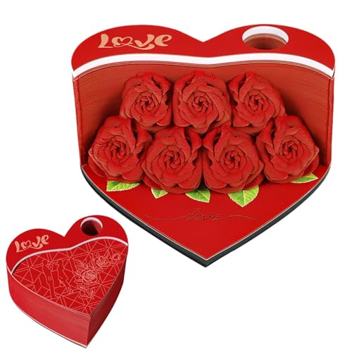 Art Notepad de escultura en papel calado con diseño floral de lujo y 156 hojas exclusivas