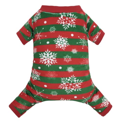 Image of CuteBone Small Dogs Outfit Soft Puppy Onesies Pjs Christmas Dog Pajamas Pet Coat Cat Apparel Comfy Doggie Jumpsuit Bodysuit for All Seasons P355L