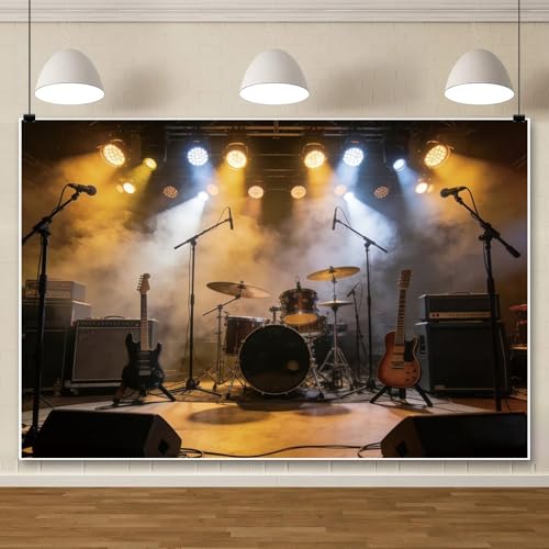 Toile de fond musique rock 3x2,4m grand format pour photomaton