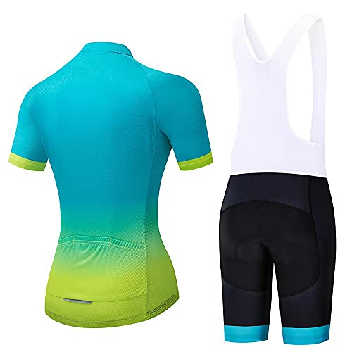 Women's Cycling Jersey Set Bike Shirts Short Sleeve Breathable Bicycle Clothing Cycling Bib Shorts With 20D Padded #TOP1