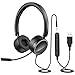 Produktbild PC Headset mit Mikrofon, Nigecue USB/3,5mm Business Headset mit Noise Cancelling Mikrofon & Lautstärkeregler, Over Ear Kopfhörer für Skype, Webinar, Homeoffice, Call Center, Superleicht, Ultra Komfort