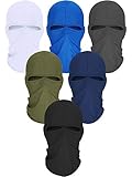 Syhood 6 Pcs Ski Mask Balaclava Full Face Cover Windproof Mask Polyester Ice Silk UV Protection for Men Women Outdoor Sports(Classic Color,Fabric)