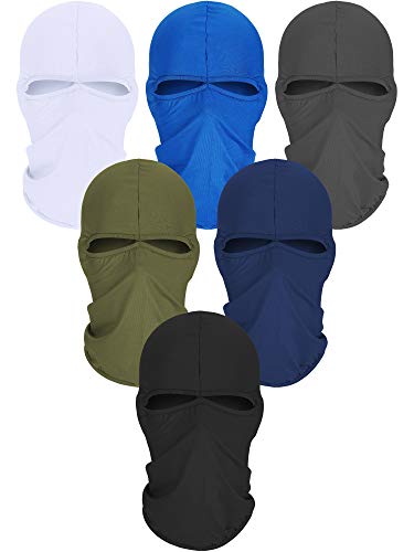 6 Pieces Balaclava Mask Ice Silk Uv Protection Full-Face Mask For Women And Men Outdoor Sports (Color Set 3) #TOP11