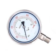 Stainless Steel Diaphragm Pressure Gauge Micro Pressure Gauge YE100BF 10Kpa M20*1.5 Natural Gas Gauge