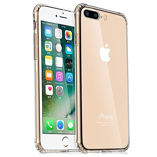 Migeec Compatible with iPhone 6 Plus Case and iPhone 6s Plus Case - Clear Soft TPU Bumper [Shock-Absorbing] Full Protection Phone Case, Crystal Clear