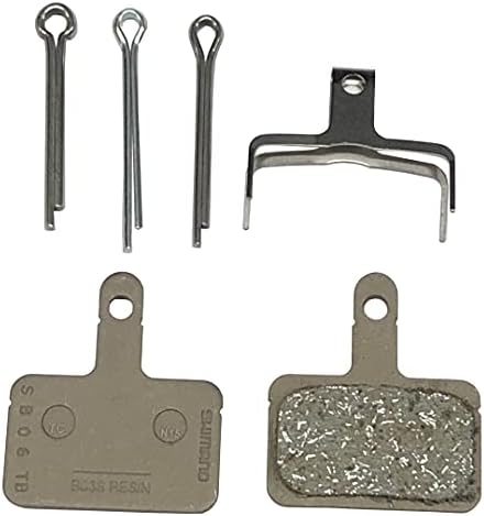 SHIMANO Spares B03S disc brake pads and spring, steel backed, resin, One Size,Black