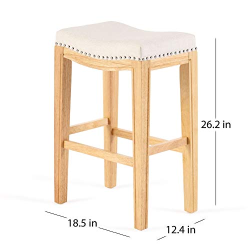 Christopher Knight Home Avondale Backless Counter Stools, 2-Pcs Set, Beige #TOP2