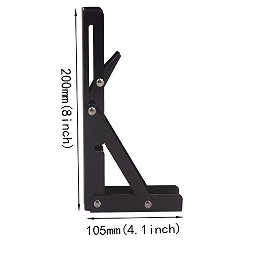 8" Folding Shelf Brackets, 2 Pack Heavy Duty Metal Collapsible Shelf Bracket For Bench Table, Shelf Hinge Wall Mounted Space Saving Diy Bracket, Max Load: 150 Lb #TOP1