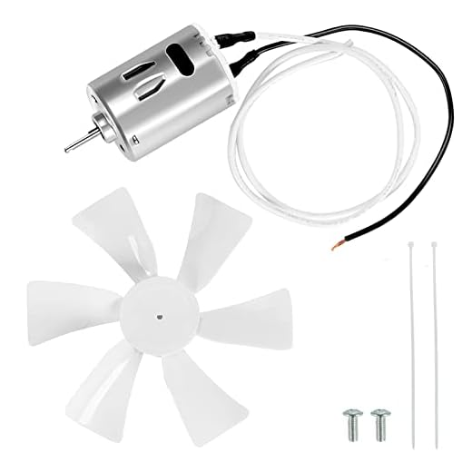 BLACKHORSE-RACING White 6 inch RV Fan 12V D - Shaft Replacement Camper Fan Blade Bathroom Fan Home Bathroom Mobile Home RV Motor