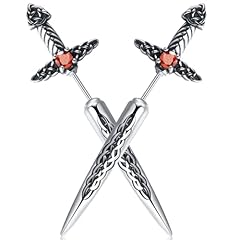 Silver - red cubic zirconia