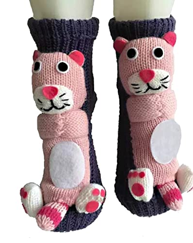 Image of Women's Thick Knit Skid proof Warm Casual Floor Carpet Socks
