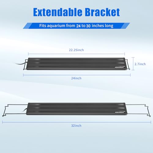 Image of AQUANEAT LED Aquarium Light for 24 to 30 Inch Fish Tank, Auto On Off with Timer, Full Spectrum, Adjustable Brightness, Daylight Moonlight Mode, for Fresh Water Low-to-Mid Light Plants