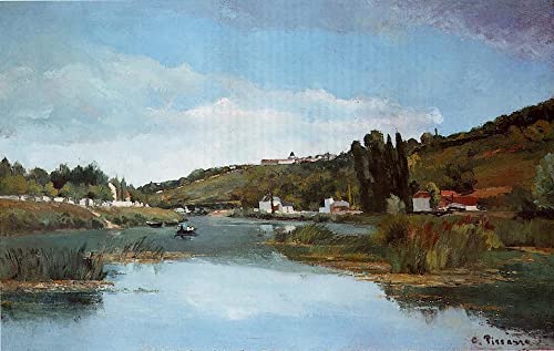 Lienzo El Marne en Chennevières de Pissarro, cuadro TVLAR para un hogar con alma
