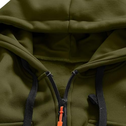 Tactical Hoodie for Men Quarter Zip Pullover Sweatshirt Fashion Long Sleeve hooded Loose Ultra Soft Coat with Pocket4
