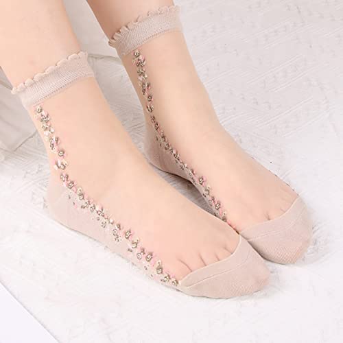 1 Pairs Unisex Warm Soft Embroidered Mesh Sport Socks Medium Stockings Casual Socks Long Socks for Thick Thighs3