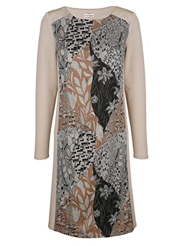 Alba Moda Druckkleid Erwachsene-Weiblich Gerade Braun, Grau, Schwarz 36