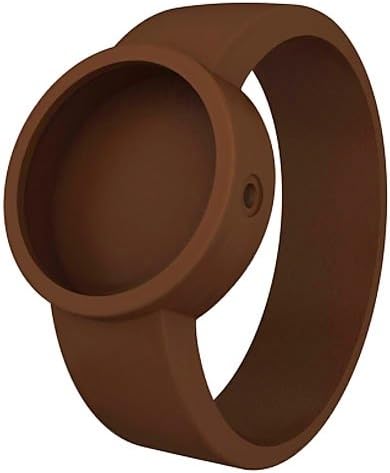 Dark Brown O Clock Rubber Watch Strap by Fullspot - Medium