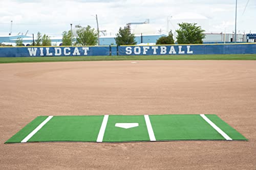 On Deck Sports 12' X 6' Indoor/Outdoor Baseball Softball Green Batting And Hitting Mat Pro (Lined) #TOP1