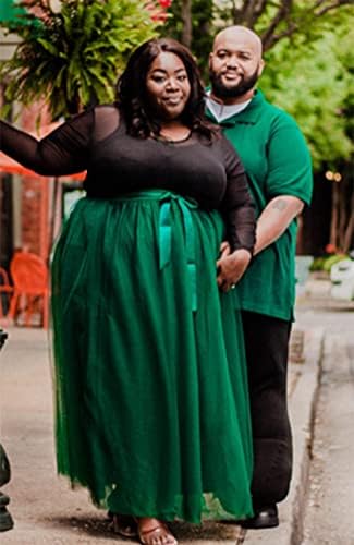 928 - Plus Size Long Maxi A-Line Tutu Tulle Wedding Skirt - Image 2