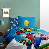 ⭐ MOTIF RÉVERSIBLE : 2 faces imprimées ! Un visuel coloré et dynamique au recto mettant en scène Mario et ses amis, et un motif graphique au verso pour changer de décor en un instant et varier les plaisirs.