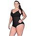 Produktbild Unbekannt Damen Shapewear Figurformender Formende Bodys Taillenformer angenehm Shaping Bodysuit mit Haken, Große Größe,Black,5XL