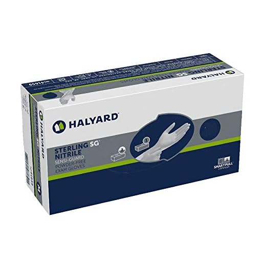 HALYARD Sterling SG Nitrile Powder-Free Exam Gloves, 3.7 mil, 9.5", Gray, Medium, 41659 (Pallet of 150000 Gloves)