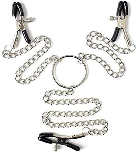 MeHam Brêǎst Clips Collana da Donna Regolabile con Decorazione a Catena