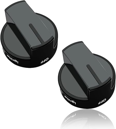 W10339442 - Pomo de cocina de gas negro para cocina Whirlpool/estufa/horno, sustituye a WPW10339442, PS3507188 (paquete de 2)