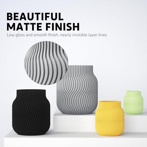 Image of ELEGOO Matte PLA Filament Black & White 2KG, 1.75mm 3D Printer Filament Dimensional Accuracy + /- 0.02mm, 2pcs 1kg Carboard Spool (2.2lbs) Fits for Most FDM 3D Printers