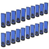 Thumb Drive 20 Pack 64MB USB 2.0 Flash Drives Bulk Blue Pen Drive Metal Zip Drive Kepmem Swivel Memory Stick Low Capacity Jump Drive for Small Files Data Storage Transfer
