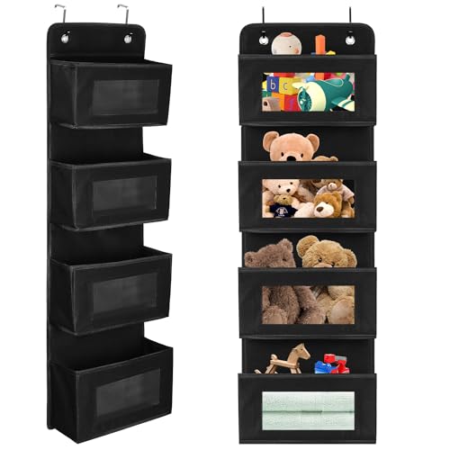 LEAZZLE Hängeregal an die Tür, Soft Fabric Hängeorganizer mit 4 Große...