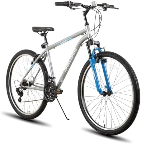 Hiland 26 27.5 Inch Mountain Bike, Mens Womens MTB with 21 Speeds, High-Tensile Steel Frame, V Brake, Hardtail Bicycle for Adults