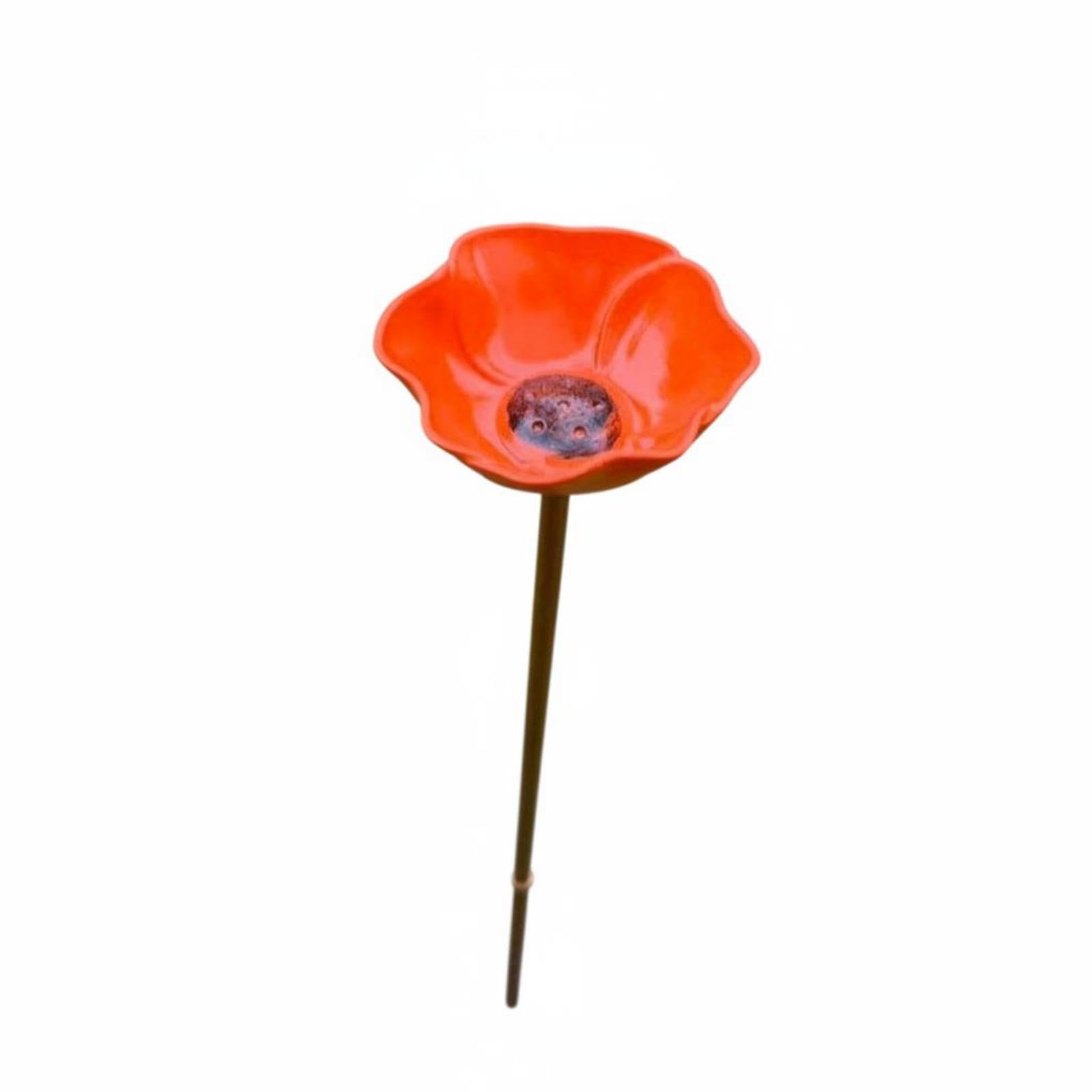 Steel Floral Garden Stake Handmade Decorative Flower Garden Stake Detachable Rod Outdoor Decor Orange | Statues & Lawn Ornaments | Garden Dacor | Yard Garden & Outdoor Living-image-25