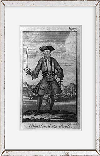 INFINITE PHOTOGRAPHS Photo: Edward Teach,Blackbeard,1680-1718,English Pirate,Holding Sword,Naval Battle