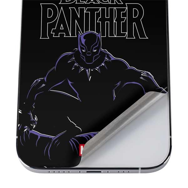Skinit Decal Phone Skin Compatible with iPhone 12 Pro - Officially Licensed Marvel Black Panther Night Time Watch Design