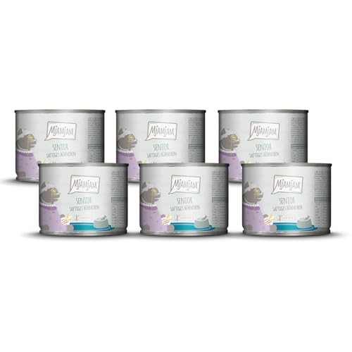 MjAMjAM - Premium Nassfutter für Katzen - Senior - saftiges Hühnchen, 6er Pack (6x200g), getreidefrei