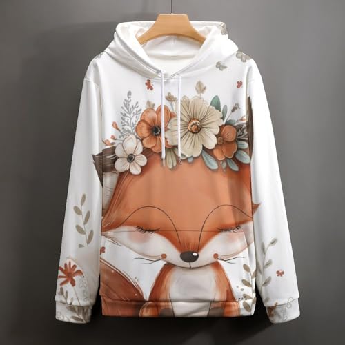 Hoodie renard papillon fleur idéal pour vos sorties décontractées