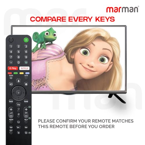Image of marman Compatible with Sony Smart Tv Remote Control Original RMF-TX500P Model Suitable for LED Android bravia Television with Bluetooth Voice Commend, hotkeys