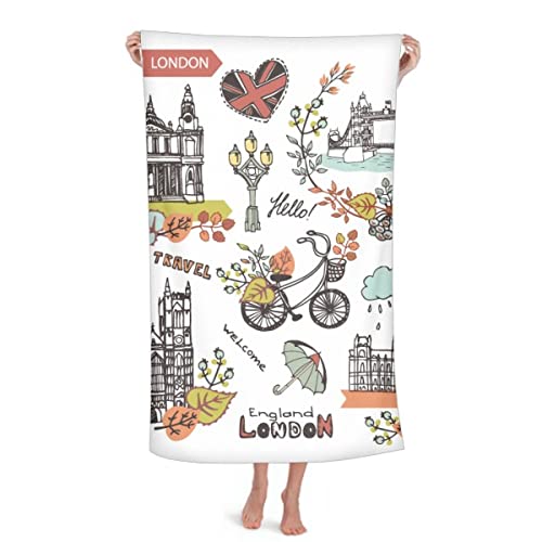Big Ben London Plaid en flanelle douce et chaude Motif Angleterre