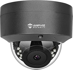 Anpviz 5MP POE IP Kamera Dome Outdoor mit Audio, 2, 8mm Objektiv 110° Winkel, 30m IR Nachtsicht, 24/7-Aufnahme, Wasserdicht IP66, Personenerkennung, Fernzugriff