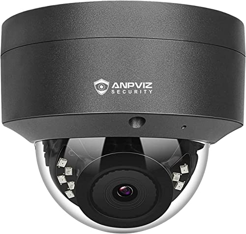 Anpviz 5MP POE IP Kamera Dome Outdoor mit Audio, 2,8mm Objektiv 110° Winkel, 30m IR Nachtsicht, 24/7-Aufnahme, Wasserdicht IP66, Personenerkennung, Fernzugriff