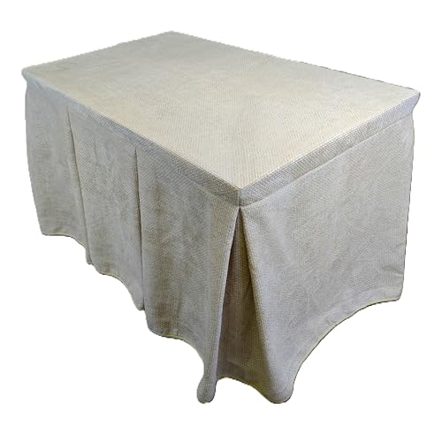 Genérico Ropa de Mesa Camilla Tejido Rústico Terciopelo Elegante Extragrueso Varias Medidas 110x70 120x70 130x80- Enaguillas, Enaguas, Ropa Chenilla (Beige, 120x70)